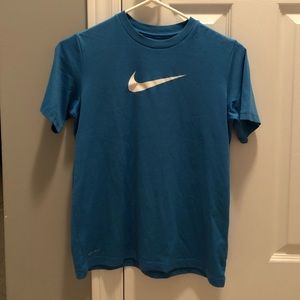 nike blue dri-fit sportswear shirt